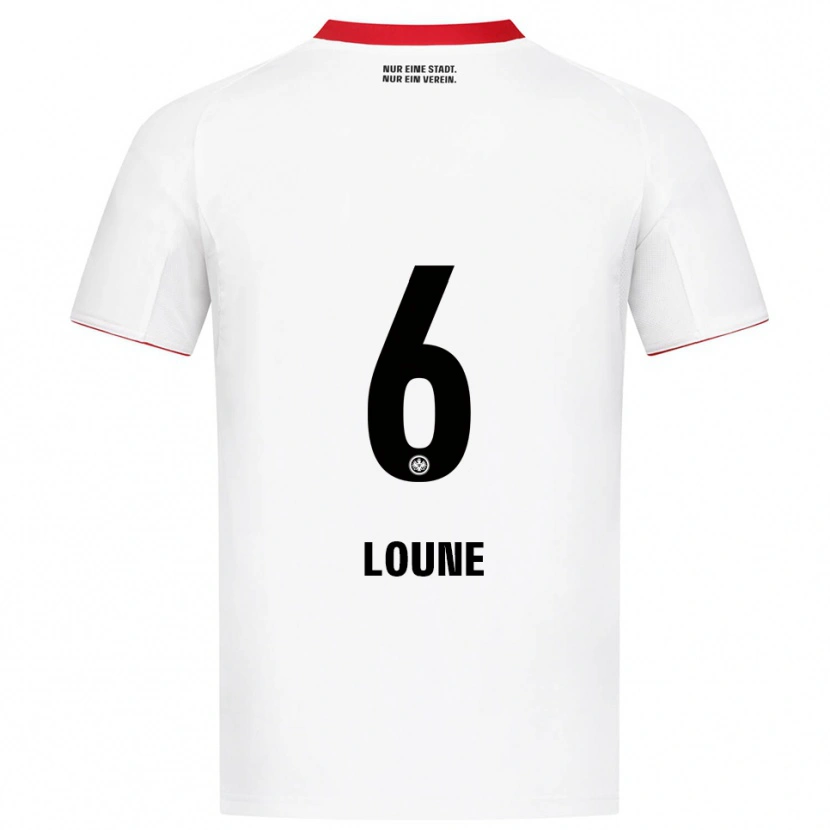 Danxen Mujer Camiseta Adam Loune #6 Blanco Rojo 2ª Equipación 2025/26 La Camisa México
