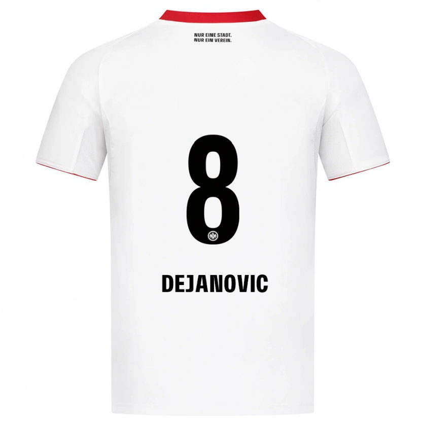 Danxen Mujer Camiseta Daniel Dejanovic #8 Blanco Rojo 2ª Equipación 2025/26 La Camisa México