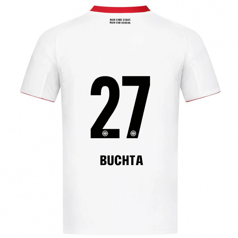 Danxen Mujer Camiseta Philip Buchta #27 Blanco Rojo 2ª Equipación 2025/26 La Camisa México
