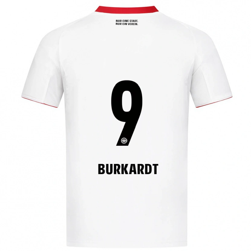 Danxen Mujer Camiseta Jonathan Burkardt #9 Blanco Rojo 2ª Equipación 2025/26 La Camisa México