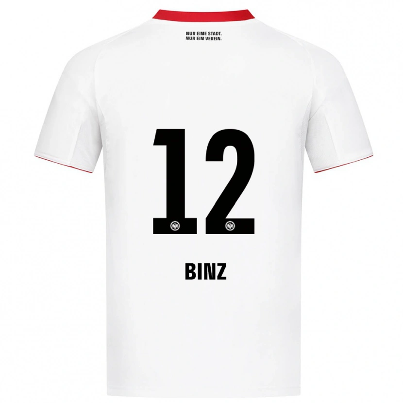 Danxen Mujer Camiseta Sam Binz #12 Blanco Rojo 2ª Equipación 2025/26 La Camisa México