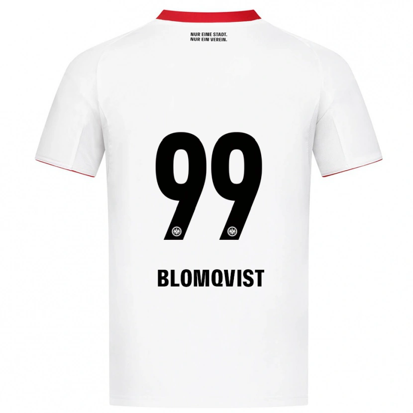 Danxen Mujer Camiseta Rebecka Blomqvist #99 Blanco Rojo 2ª Equipación 2025/26 La Camisa México