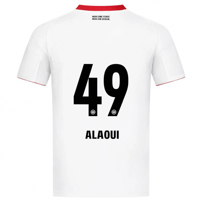 Danxen Mujer Camiseta Anas Alaoui #49 Blanco Rojo 2ª Equipación 2025/26 La Camisa México