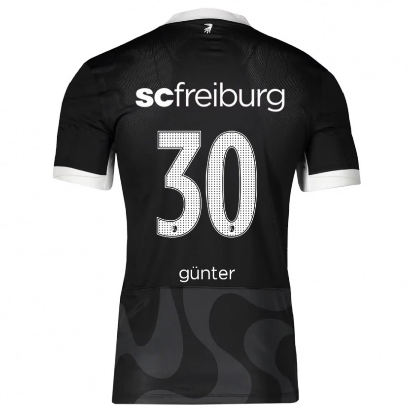 Danxen Mujer Camiseta Christian Günter #30 Negro Blanco 2ª Equipación 2025/26 La Camisa México