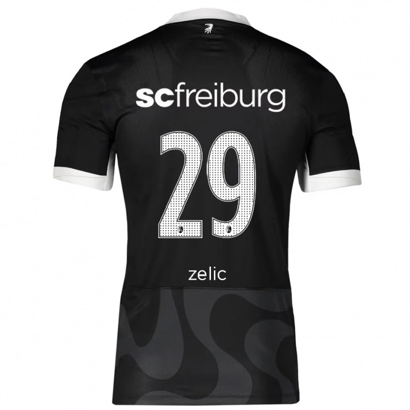 Danxen Mujer Camiseta Mateo Zelic #29 Negro Blanco 2ª Equipación 2025/26 La Camisa México