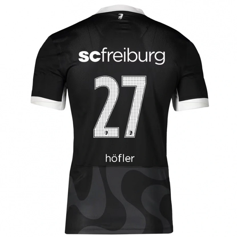 Danxen Mujer Camiseta Nicolas Höfler #27 Negro Blanco 2ª Equipación 2025/26 La Camisa México