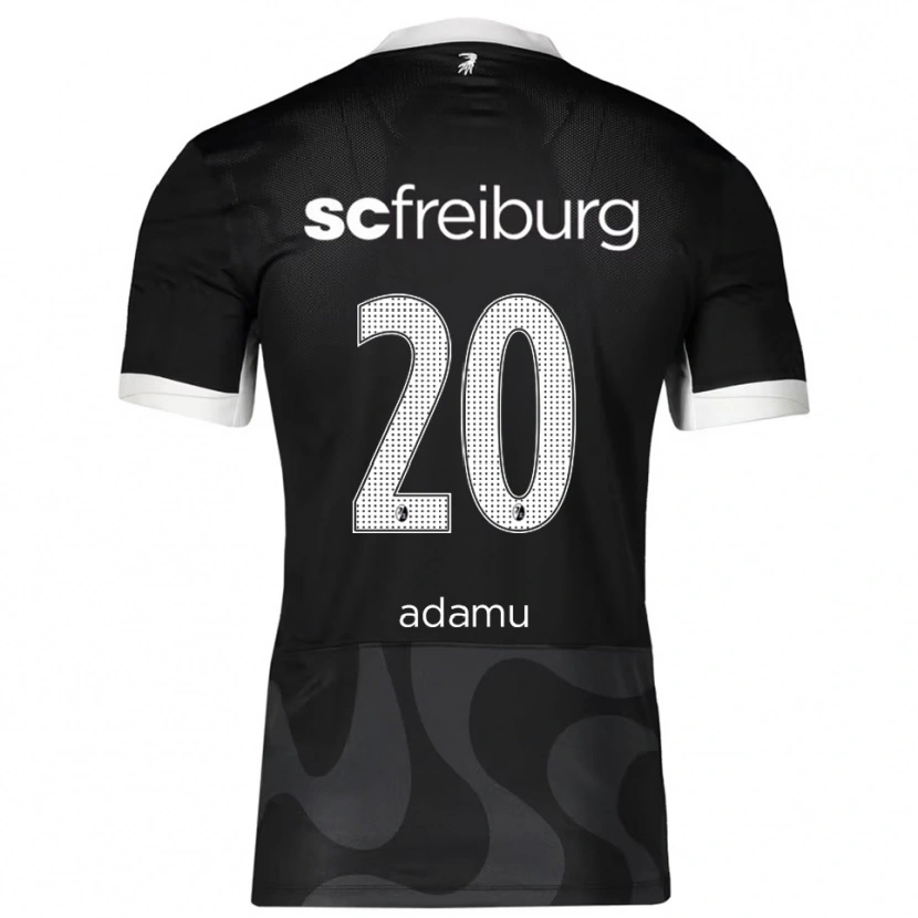 Danxen Mujer Camiseta Junior Adamu #20 Negro Blanco 2ª Equipación 2025/26 La Camisa México
