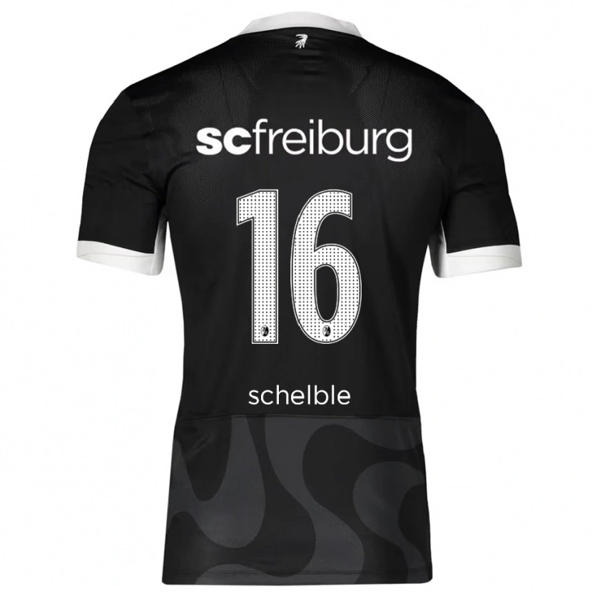 Danxen Mujer Camiseta Ricardo Schelble #16 Negro Blanco 2ª Equipación 2025/26 La Camisa México
