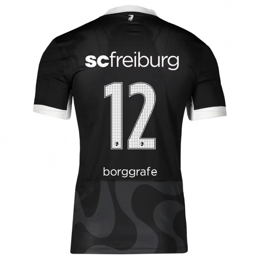 Danxen Mujer Camiseta Rafaela Borggräfe #12 Negro Blanco 2ª Equipación 2025/26 La Camisa México