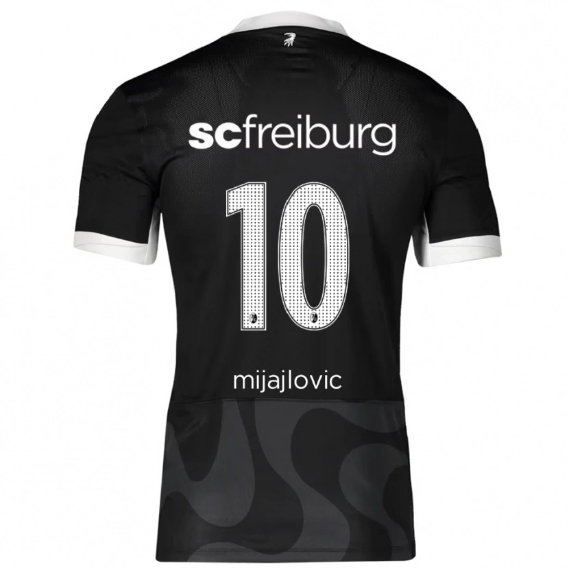 Danxen Mujer Camiseta Mladen Mijajlovic #10 Negro Blanco 2ª Equipación 2025/26 La Camisa México