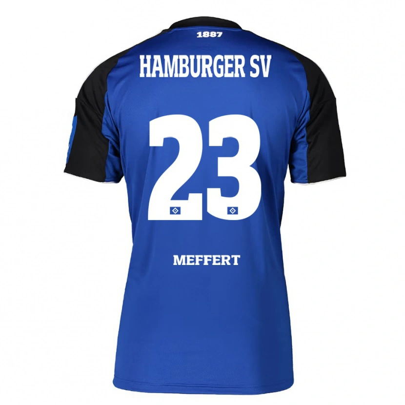 Danxen Mujer Camiseta Jonas Meffert #23 Azul Negro 2ª Equipación 2025/26 La Camisa México