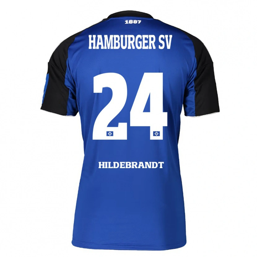 Danxen Mujer Camiseta Tjark Hildebrandt #24 Azul Negro 2ª Equipación 2025/26 La Camisa México