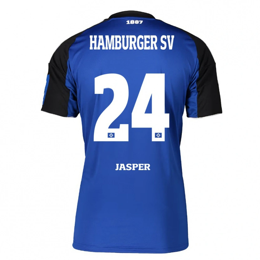 Danxen Mujer Camiseta Jan-Lukas Jasper #24 Azul Negro 2ª Equipación 2025/26 La Camisa México