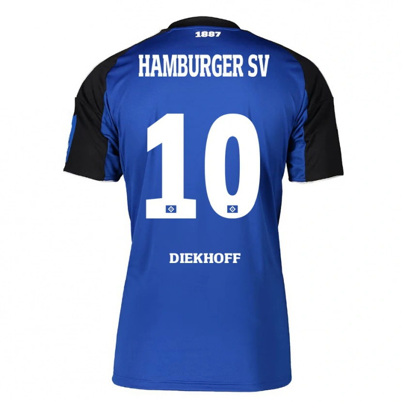 Danxen Mujer Camiseta Hannah Diekhoff #10 Azul Negro 2ª Equipación 2025/26 La Camisa México
