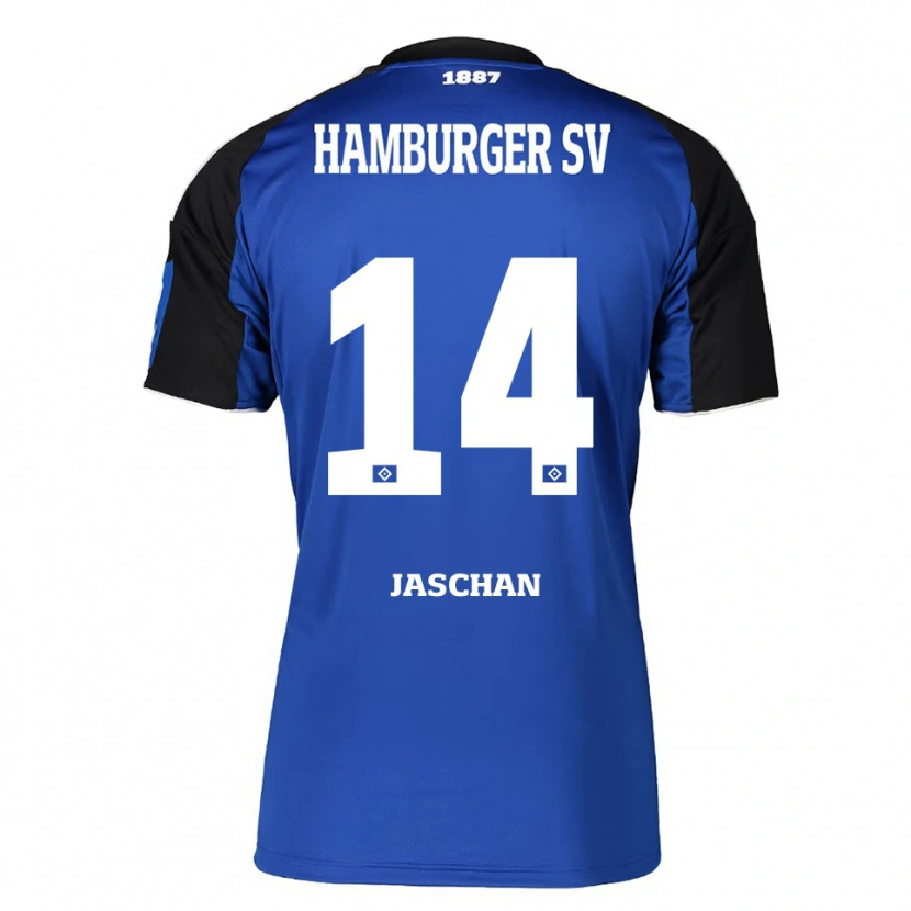 Danxen Mujer Camiseta Endrik Jaschan #14 Azul Negro 2ª Equipación 2025/26 La Camisa México