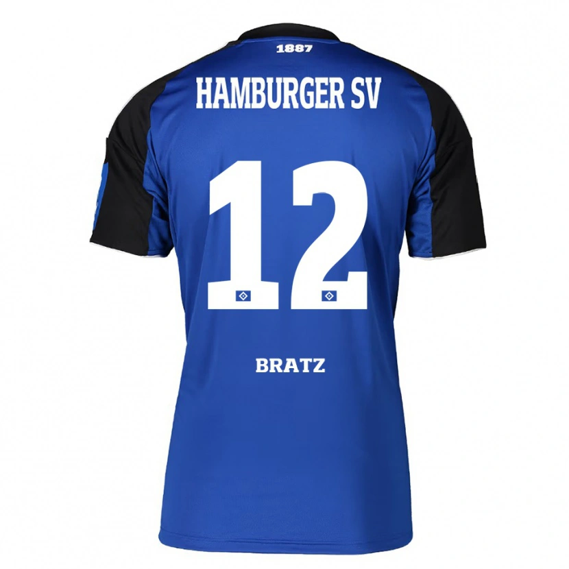 Danxen Mujer Camiseta Julian Brätz #12 Azul Negro 2ª Equipación 2025/26 La Camisa México