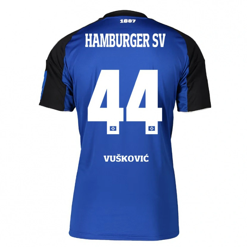 Danxen Mujer Camiseta Mario Vuskovic #44 Azul Negro 2ª Equipación 2025/26 La Camisa México