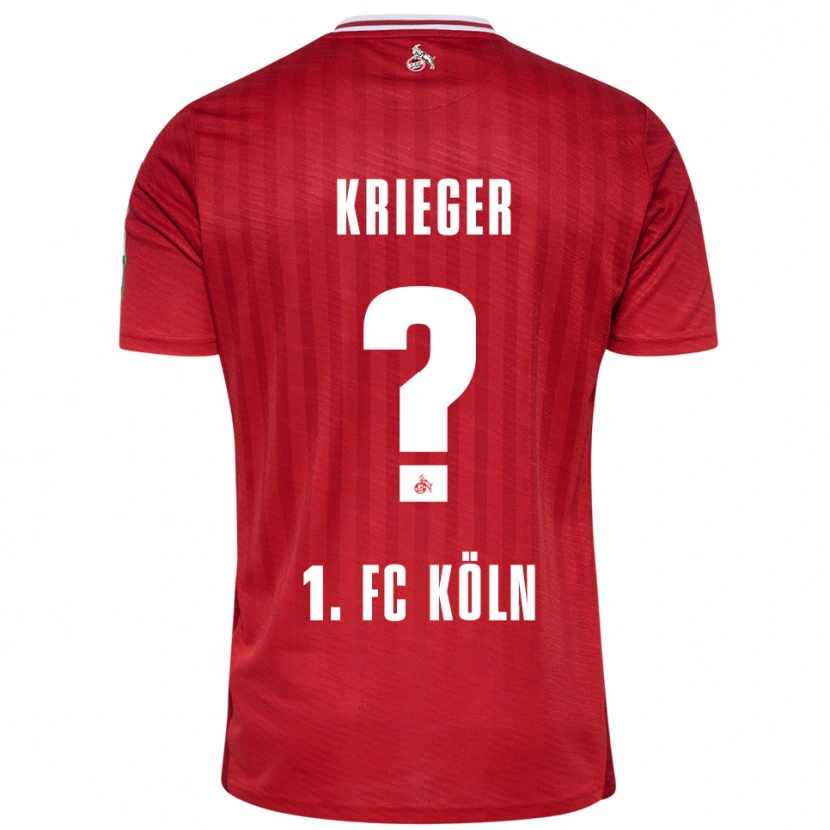 Danxen Mujer Camiseta Karl Krieger #0 Rojo Blanco 2ª Equipación 2025/26 La Camisa México