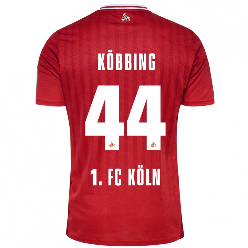 Danxen Mujer Camiseta Matthias Köbbing #44 Rojo Blanco 2ª Equipación 2025/26 La Camisa México