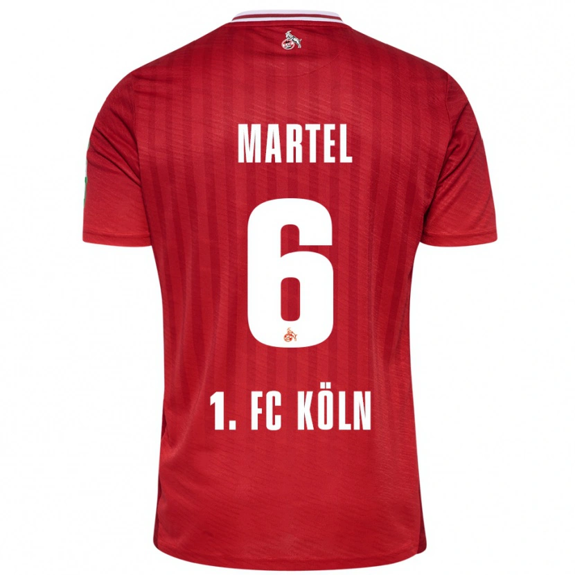 Danxen Mujer Camiseta Eric Martel #6 Rojo Blanco 2ª Equipación 2025/26 La Camisa México