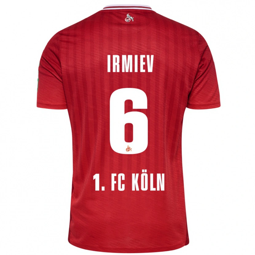 Danxen Mujer Camiseta Kristiyan Irmiev #6 Rojo Blanco 2ª Equipación 2025/26 La Camisa México