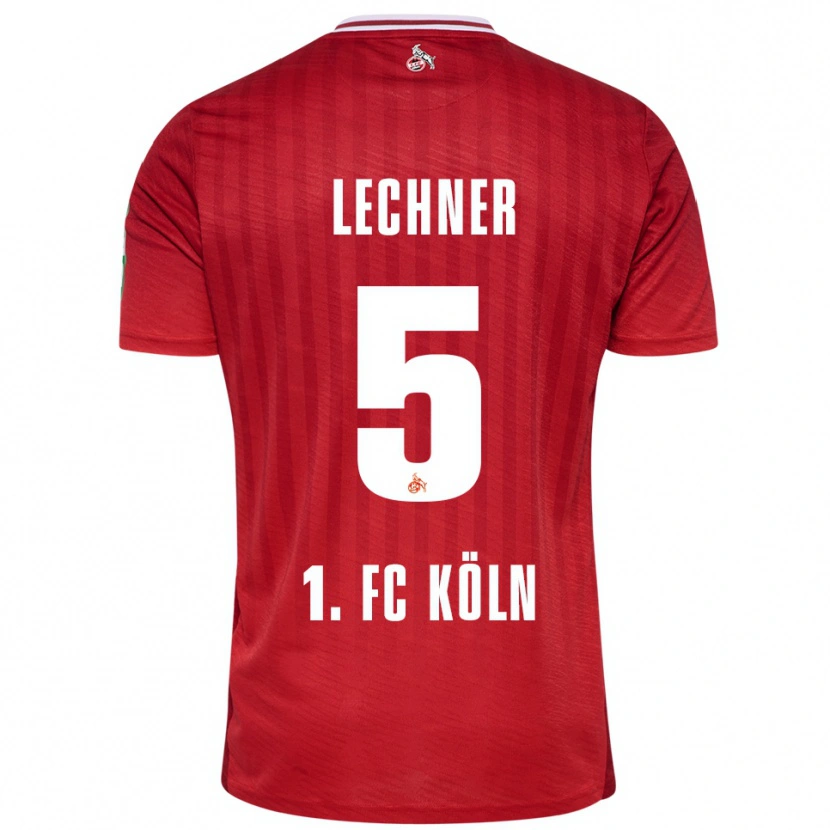 Danxen Mujer Camiseta Luca Lechner #5 Rojo Blanco 2ª Equipación 2025/26 La Camisa México