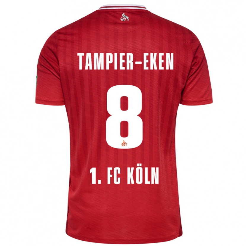 Danxen Mujer Camiseta Pierre Tampier-Eken #8 Rojo Blanco 2ª Equipación 2025/26 La Camisa México