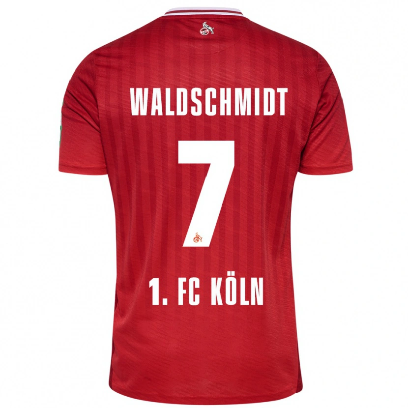 Danxen Mujer Camiseta Luca Waldschmidt #7 Rojo Blanco 2ª Equipación 2025/26 La Camisa México