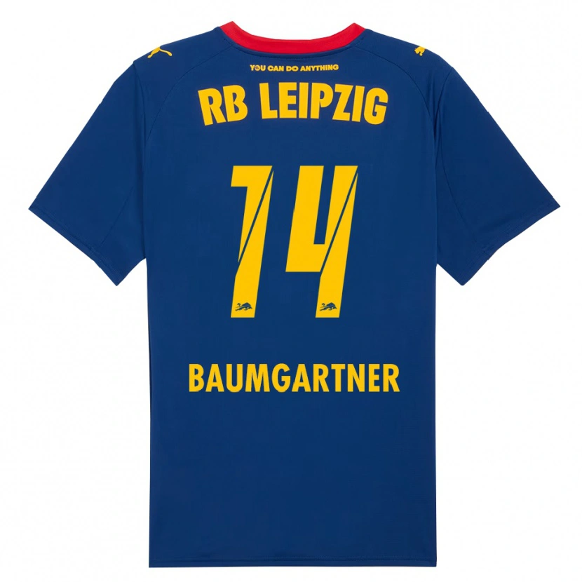 Danxen Mujer Camiseta Christoph Baumgartner #14 Marino Rojo 2ª Equipación 2025/26 La Camisa México