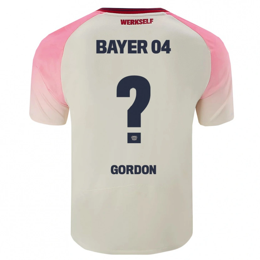 Danxen Mujer Camiseta Max Gordon #0 Rosa Blanquecino 2ª Equipación 2025/26 La Camisa México