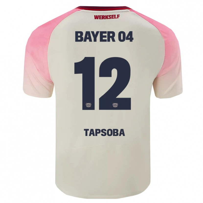 Danxen Mujer Camiseta Edmond Tapsoba #12 Rosa Blanquecino 2ª Equipación 2025/26 La Camisa México