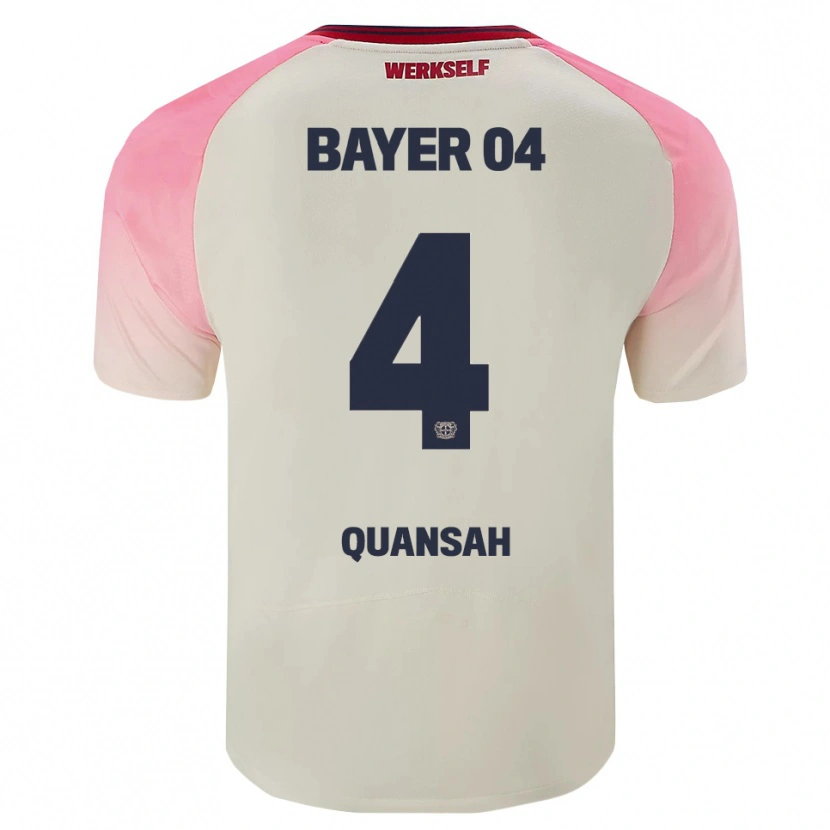 Danxen Mujer Camiseta Jarell Quansah #4 Rosa Blanquecino 2ª Equipación 2025/26 La Camisa México