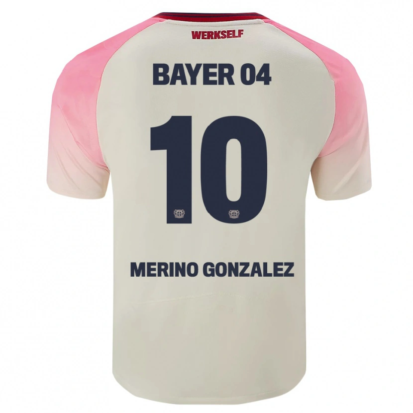Danxen Mujer Camiseta Estrella Merino Gonzalez #10 Rosa Blanquecino 2ª Equipación 2025/26 La Camisa México
