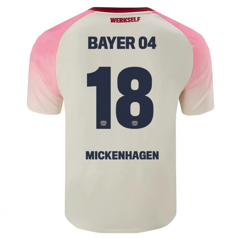 Danxen Mujer Camiseta Julia Mickenhagen #18 Rosa Blanquecino 2ª Equipación 2025/26 La Camisa México