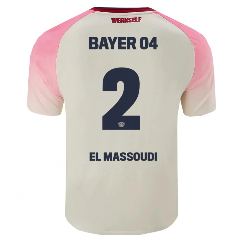 Danxen Mujer Camiseta Nassim El Massoudi #2 Rosa Blanquecino 2ª Equipación 2025/26 La Camisa México