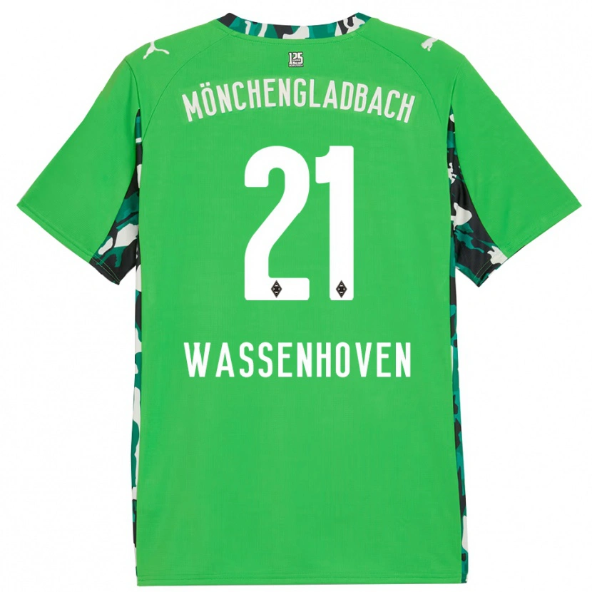 Danxen Mujer Camiseta Michelle Wassenhoven #21 Verde Negro 2ª Equipación 2025/26 La Camisa México
