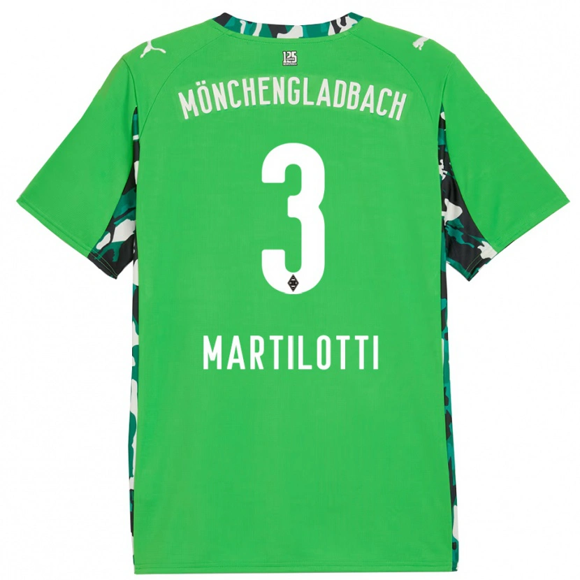 Danxen Mujer Camiseta Francesco Martilotti #3 Verde Negro 2ª Equipación 2025/26 La Camisa México