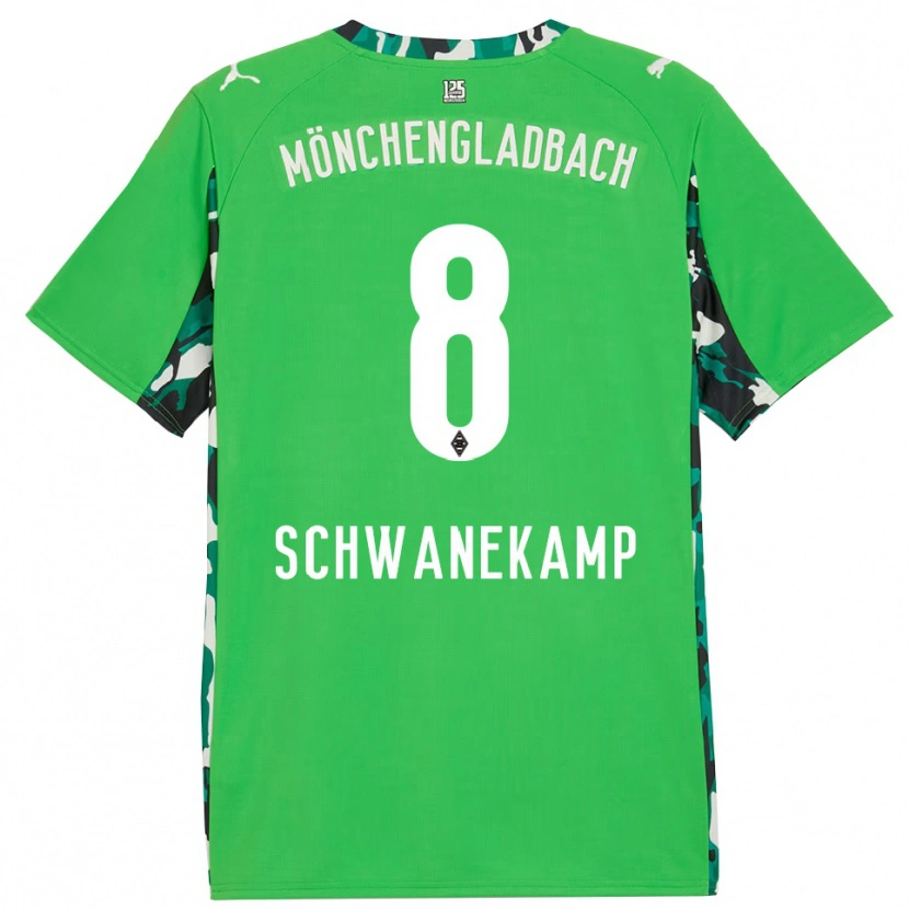 Danxen Mujer Camiseta Jana Schwanekamp #8 Verde Negro 2ª Equipación 2025/26 La Camisa México