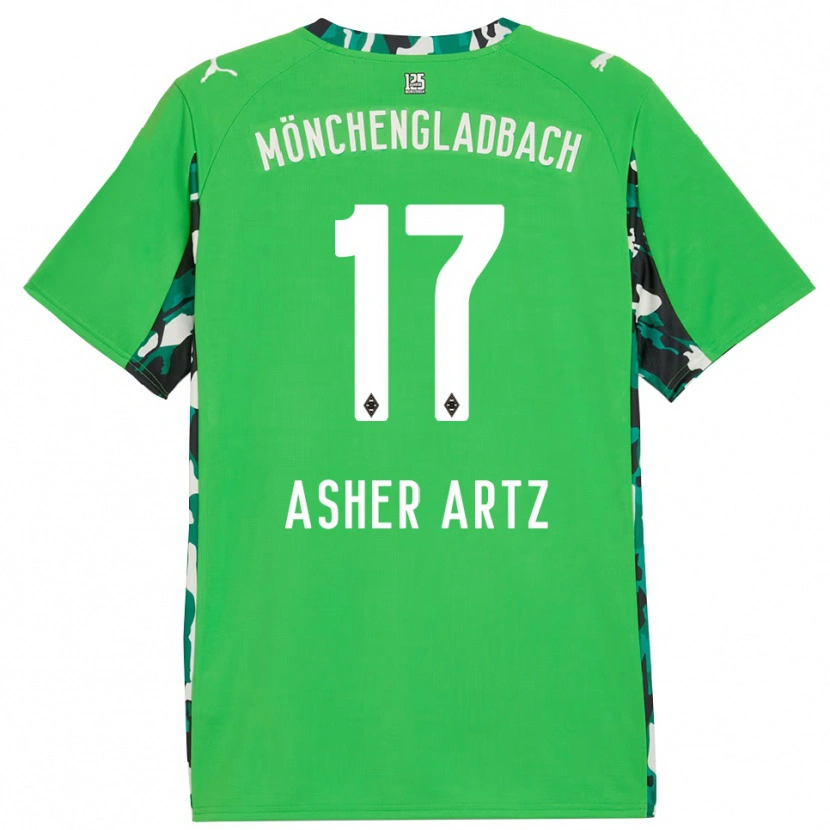 Danxen Mujer Camiseta Asher Artz #17 Verde Negro 2ª Equipación 2025/26 La Camisa México