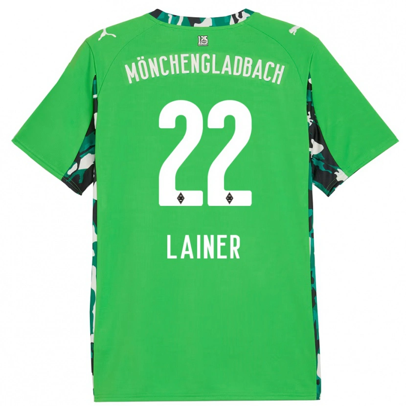 Danxen Mujer Camiseta Stefan Lainer #22 Verde Negro 2ª Equipación 2025/26 La Camisa México