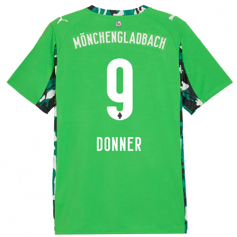 Danxen Mujer Camiseta Maximilian Donner #9 Verde Negro 2ª Equipación 2025/26 La Camisa México