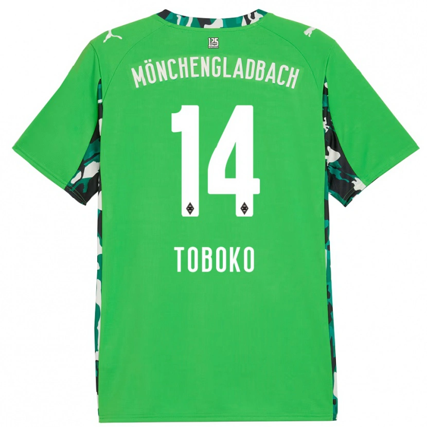 Danxen Mujer Camiseta Rubén Toboko #14 Verde Negro 2ª Equipación 2025/26 La Camisa México