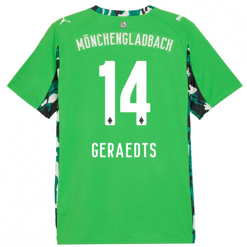 Danxen Mujer Camiseta Kelsey Geraedts #14 Verde Negro 2ª Equipación 2025/26 La Camisa México