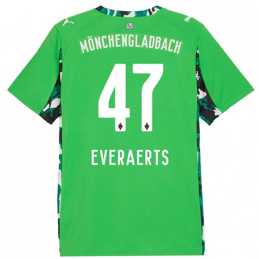Danxen Mujer Camiseta Kim Everaerts #47 Verde Negro 2ª Equipación 2025/26 La Camisa México