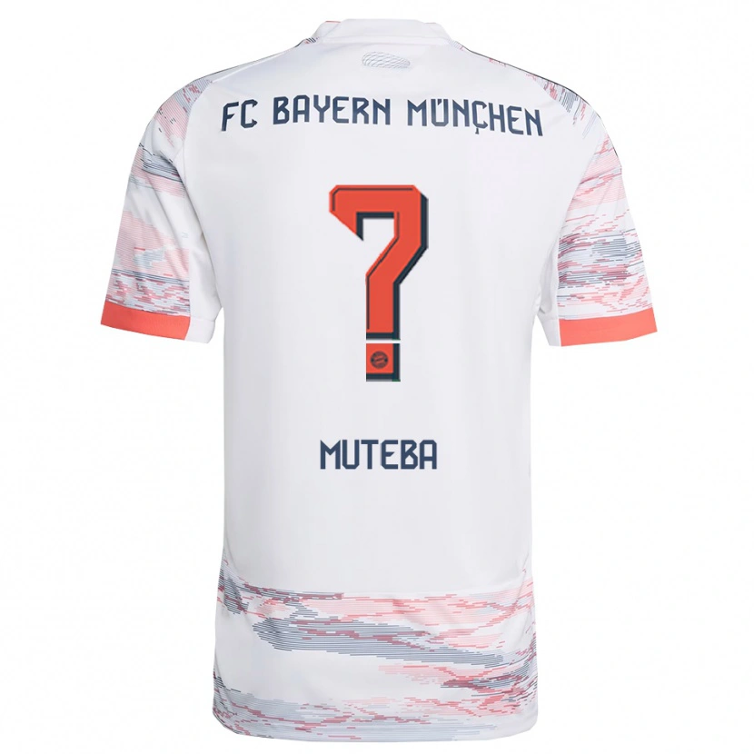 Danxen Mujer Camiseta Elias Muteba #0 Blanco Gris 2ª Equipación 2025/26 La Camisa México