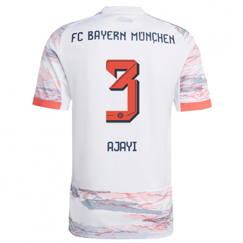 Danxen Mujer Camiseta Richard Ajayi #3 Blanco Gris 2ª Equipación 2025/26 La Camisa México