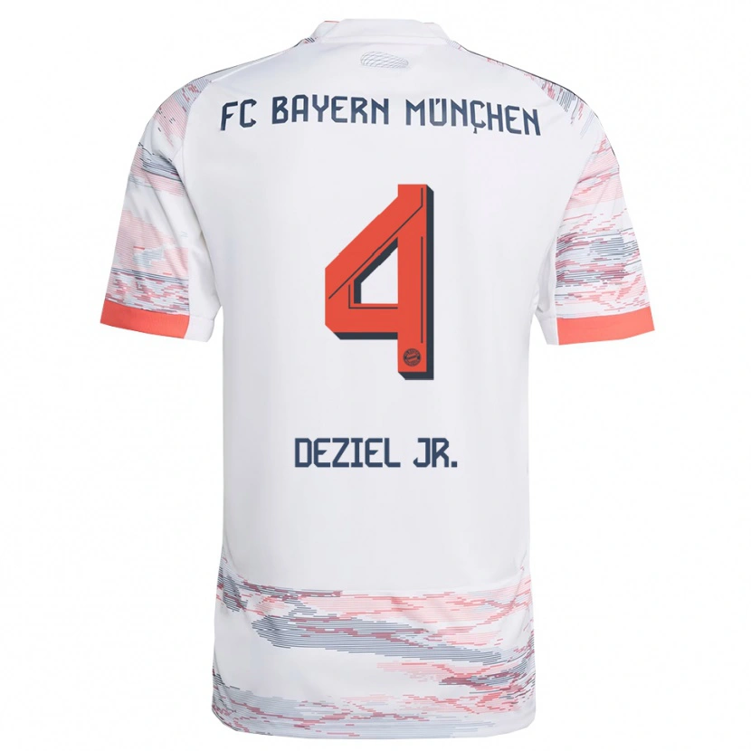 Danxen Mujer Camiseta Robert Deziel Jr. #4 Blanco Gris 2ª Equipación 2025/26 La Camisa México