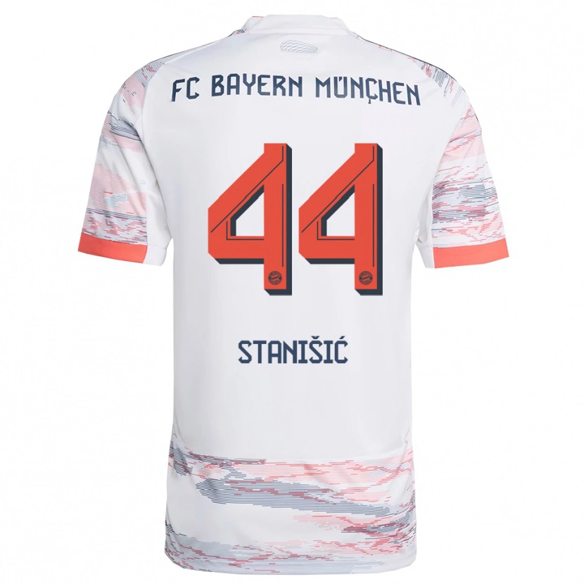 Danxen Mujer Camiseta Josip Stanisic #44 Blanco Gris 2ª Equipación 2025/26 La Camisa México