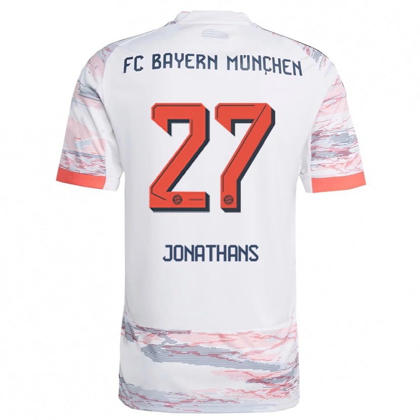Danxen Mujer Camiseta David Jonathans #27 Blanco Gris 2ª Equipación 2025/26 La Camisa México