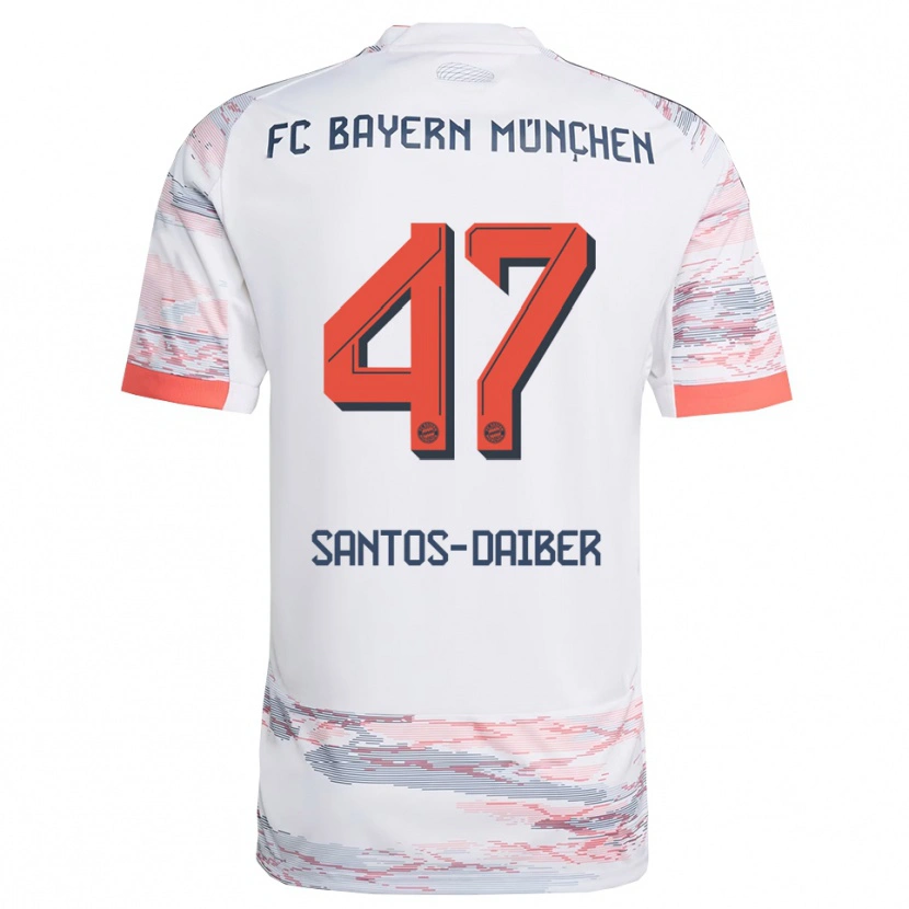 Danxen Mujer Camiseta David Santos Daiber #47 Blanco Gris 2ª Equipación 2025/26 La Camisa México